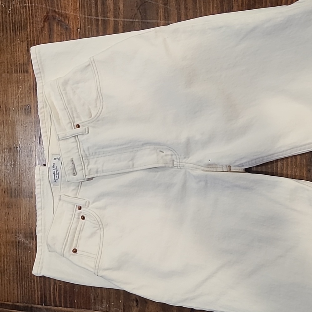 Abercrombie & Fitch White Flare Jeans